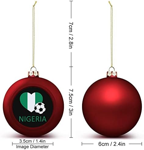 Aşk Nijerya Futbol Noel Topları Süsler Set Büyük Noel Ağacı Süsleri Dışında Açık Kapalı 1 ADET için Bluk