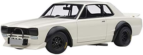 1972 Nissan Skyline GT-R (KPGC-10) Yarış Beyaz Millennium 1/18 pres döküm model araba Autoart 87279