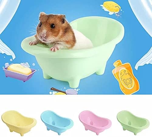 LDCHNH Pc Sevimli Mini Küçük ABS Plastik Pet Hamster Küvet Banyo Küçük Fare Banyo Kum banyo lavabosu Oyuncak Kafes