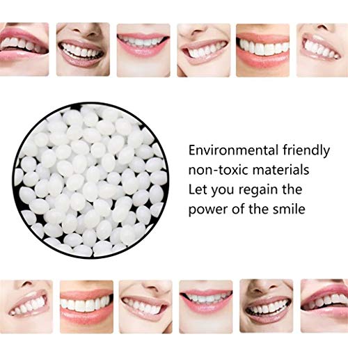 ve Kiti Tutkal FalseTeeth Diş Boşlukları Protez Katı Geçici Yapışkan Dişler Ev DIY Diş Boncuk Değiştirme (Beyaz, Bir