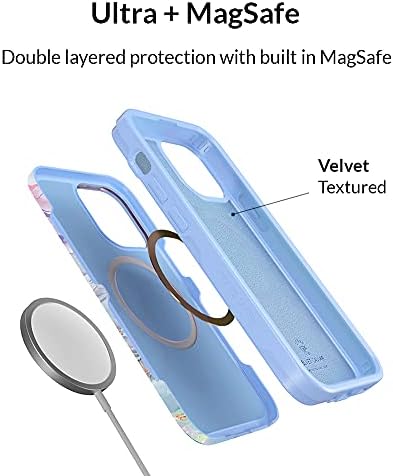Kadınlar için iPhone 13 Mini Kılıf için Tasarlanmış Kadife Havyar [10ft Düşme Testi] MagSafe ile Uyumlu - Sevimli