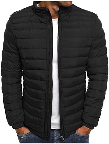 Erkek Ceket, artı Boyutu Uzun Kollu Palto Erkekler Trend Aktif Kış Yüksek Boyun Zip Up Ceketler Fit Katı Color1